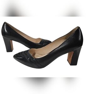 COLE HAAN Ellisa woven leather black pump. Size  8.5